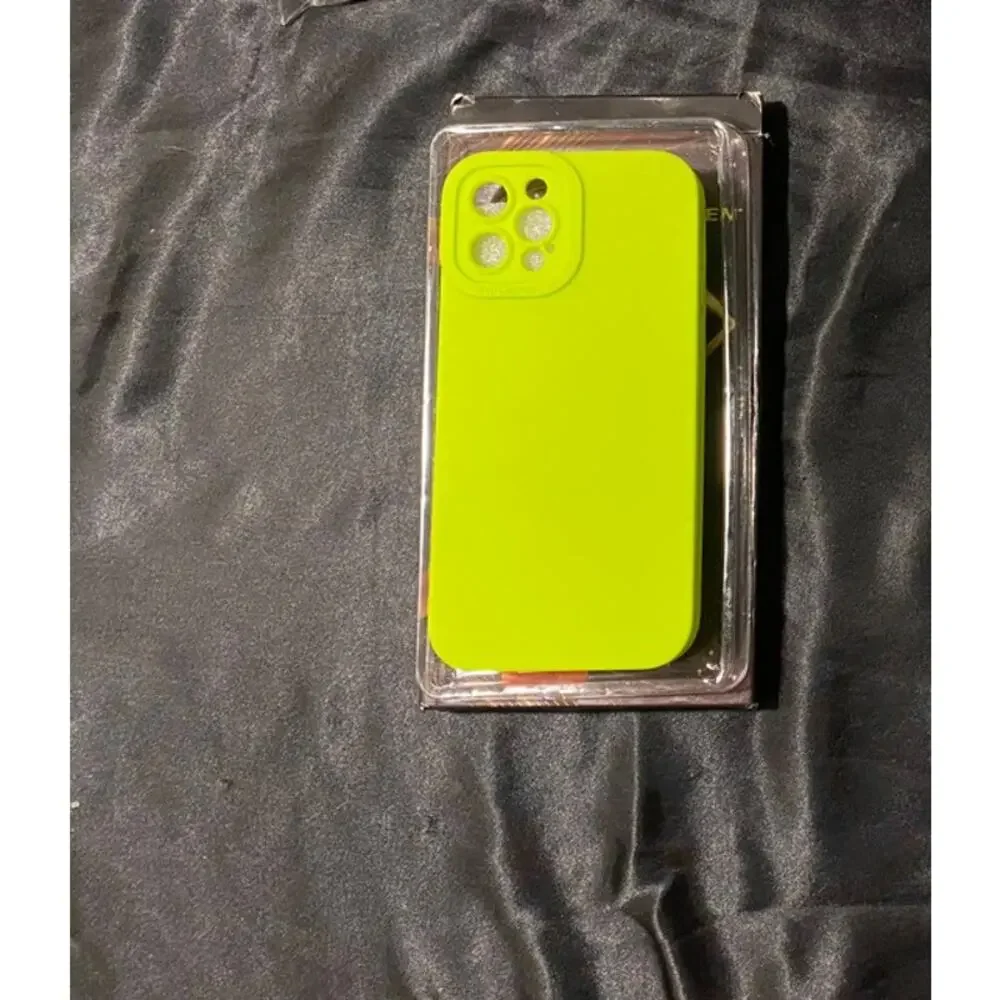 iPhone 12 Pro Phone Case-  Purple/Gold, Lime Green